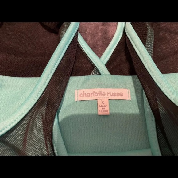 Teal scuba dress - Picture 4 of 5